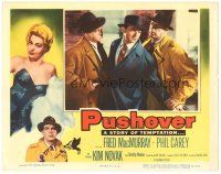 4d722 PUSHOVER LC '54 Fred MacMurray & E.G. Marshall with gun disarm Philip Carey!