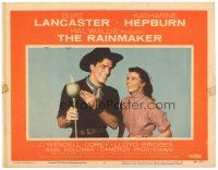 4d731 RAINMAKER LC #7 '56 great close up of laughing Burt Lancaster & Katharine Hepburn!
