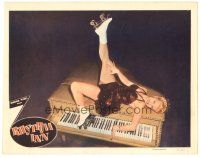 4d750 RHYTHM INN LC #6 '51 great image of sexy blonde dancer with roller skates on piano!