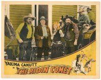 4d753 RIDIN' COMET LC '25 great border art of Yakima Canutt leaping from one horse to another!