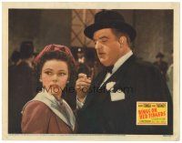 4d757 RINGS ON HER FINGERS LC '42 close up of sexy Gene Tierney & smoking Laird Cregar!