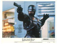 4d766 ROBOCOP LC #6 '87 Paul Verhoeven classic, best close up of cyborg cop Peter Weller with gun!