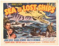 4d131 SEA OF LOST SHIPS TC '53 John Derek adventures to the frozen Hell of the North Atlantic!
