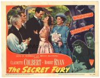 4d794 SECRET FURY LC #2 '50 Claudette Colbert & Robert Ryan get married, directed by Mel Ferrer!