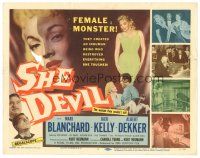 4d134 SHE DEVIL TC '57 sexy inhuman female monster who destroyed everything she touched!
