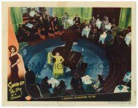 4d831 SMASH-UP LC #5 '46 cool overhead shot of Susan Hayward singing by piano at nightclub!