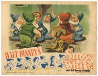 4d832 SNOW WHITE & THE SEVEN DWARFS LC R44 Disney cartoon classic, great c/u of the dwarves!