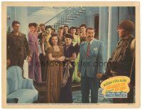 4d838 SOMETHING FOR THE BOYS LC '44 Phil Silvers, Blaine, Carmen Miranda & crowd watch soldier!