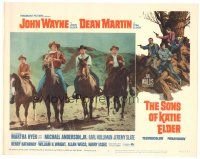 4d842 SONS OF KATIE ELDER LC #7 '65 great line up of John Wayne, Dean Martin & others on horses!