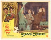 4d851 SPOOK CHASERS LC '57 wacky Huntz Hall hits bad guy with money bag, cool border art!