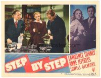 4d864 STEP BY STEP LC #6 '46 Myrna Dell & two men find something interesting inside a shoe!