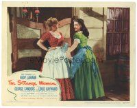 4d870 STRANGE WOMAN LC #7 '46 sexy Hedy Lamarr & June Storey, from the story by Ben Ames Williams!