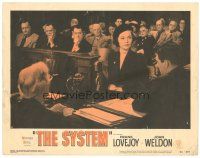 4d883 SYSTEM LC #2 '53 close up of pretty Joan Weldon sitting in courtroom!