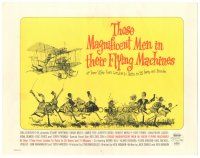 4d155 THOSE MAGNIFICENT MEN IN THEIR FLYING MACHINES TC '65 great art of wacky early airplane!