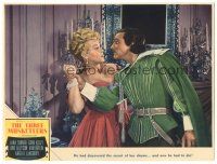 4d912 THREE MUSKETEERS LC '48 close up of Lana Turner & Gene Kelly fighting over knife!