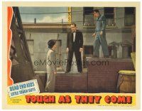 4d928 TOUGH AS THEY COME LC '42 Dead End Kid Huntz Hall about to get the drop on bad guy!