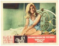 4d931 TOYS IN THE ATTIC LC #2 '63 c/u of sexiest Yvette Mimieux barely dressed sitting on bed!