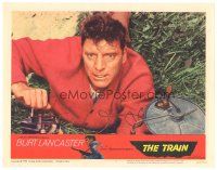 4d936 TRAIN LC #4 '65 close up of Burt Lancaster about to trigger dynamite, John Frankenheimer!