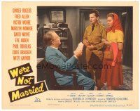 4d964 WE'RE NOT MARRIED LC #7 '52 Eddie Bracken & Mitzi Gaynor talking to Harry Antrim in chair!