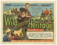 4d179 WILD HERITAGE TC '58 Will Rogers Jr. & Maureen O'Sullivan in a bold and reckless land!