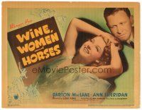 4d182 WINE, WOMEN & HORSES TC '37 close up of sexiest Ann Sheridan & Barton MacLane, gambling!