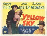 4d188 YELLOW SKY TC '48 cowboys Gregory Peck & Richard Widmark, Anne Baxter, William Wellman!