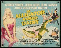 4f193 ALLIGATOR NAMED DAISY English 1/2sh '57 artwork of sexy Diana Dors in skimpy outfit!