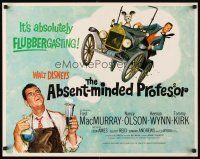 4f186 ABSENT-MINDED PROFESSOR 1/2sh R67 Walt Disney, Flubber, Fred MacMurray in title role!
