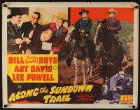 4f196 ALONG THE SUNDOWN TRAIL yellow title style 1/2sh '42 Bill Cowboy Rambler Boyd on horseback!