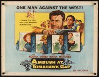 4f200 AMBUSH AT TOMAHAWK GAP yellow title style 1/2sh '53 John Hodiak, John Derek, western!
