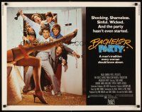 4f210 BACHELOR PARTY 1/2sh '84 wild wacky image of hard partying Tom Hanks & sexy legs!
