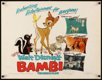 4f214 BAMBI 1/2sh R66 Walt Disney cartoon deer classic, great art with Thumper & Flower!