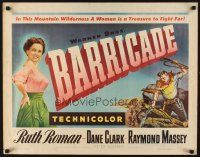 4f220 BARRICADE 1/2sh '50 Jack London, Ruth Roman is a treasure to fight for!