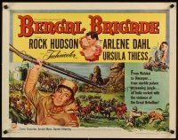 4f229 BENGAL BRIGADE style A 1/2sh '54 Rock Hudson & Arlene Dahl romancing and fighting in India!