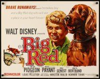 4f236 BIG RED 1/2sh '62 Disney, Walter Pigeon, cool artwork of Irish Setter dog!