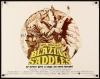 4f242 BLAZING SADDLES 1/2sh '74 Mel Brooks' western, Cleavon Little, Gene Wilder!