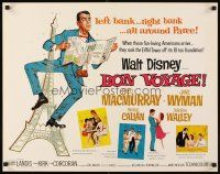 4f246 BON VOYAGE 1/2sh '62 Walt Disney, Fred MacMurray, Jane Wyman, great wacky art!