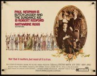 4f261 BUTCH CASSIDY & THE SUNDANCE KID 1/2sh '69 Paul Newman, Robert Redford, Katharine Ross