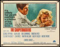 4f263 CARPETBAGGERS 1/2sh '64 great close up of Carroll Baker biting George Peppard's hand!
