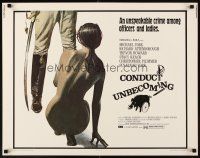 4f281 CONDUCT UNBECOMING 1/2sh '75 art of naked girl, unspeakable crime among officers & ladies!