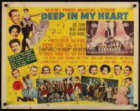 4f294 DEEP IN MY HEART style B 1/2sh '54 MGM's finest all-star musical, headshots of 13 top stars!