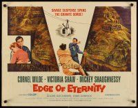 4f316 EDGE OF ETERNITY style A 1/2sh '59 Cornel Wilde, Don Siegel, cool art of Grand Canyon!