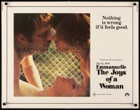 4f320 EMMANUELLE 2 THE JOYS OF A WOMAN 1/2sh '76 Sylvia Kristel, nothing is wrong if it feels good!