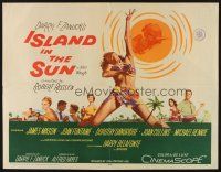4f402 ISLAND IN THE SUN 1/2sh '57 James Mason, Joan Fontaine, Dorothy Dandridge, Harry Belafonte