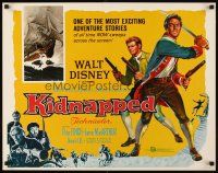 4f422 KIDNAPPED 1/2sh '60 Walt Disney, art of swashbucklers Peter Finch & James MacArthur!