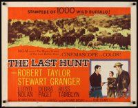 4f436 LAST HUNT 1/2sh '56 Robert Taylor, Stewart Granger, Debra Paget, 1,000 buffalo stampede!