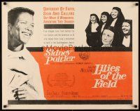 4f451 LILIES OF THE FIELD 1/2sh '63 Sidney Poitier helps Lilia Skala & nuns build a chapel!