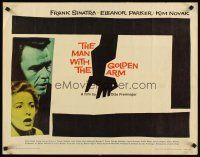 4f476 MAN WITH THE GOLDEN ARM 1/2sh R60 Frank Sinatra is hooked, classic Saul Bass artwork & design!