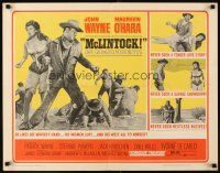 4f481 McLINTOCK 1/2sh '63 best image of John Wayne giving Maureen O'Hara a spanking!