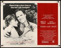 4f484 MIDDLE AGE CRAZY style B 1/2sh '80 Bruce Dern, sexy Ann-Margret together in hot tob!